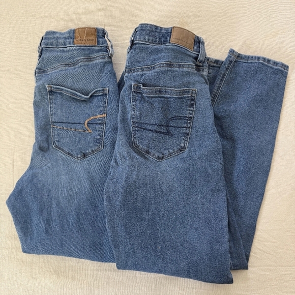 American Eagle Outfitters Denim - American Eagle Bundle Womens 4 High Rise Blue Denim Jeans